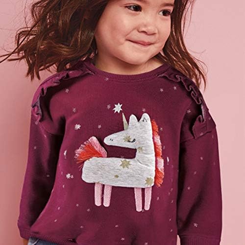 WINZIK Toddler Sweatshirt Kids Baby Girls Christmas Sweatshirt Crewneck Pullover Long Sleeve Sweatshirts 1-7 Years 2 51eOpSmsB0L. AC