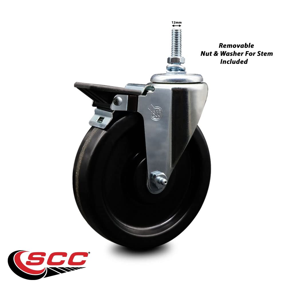 Phenolic Swivel Threaded Stem Caster w/6