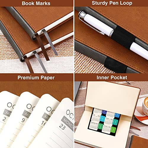 2023-2024 Planner - 2023-2024 Weekly Monthly Planner, July 2023 - June 2024, 5.85'' X 8.5'' Calendar Planner 2023-2024 With Leather Cover, Pen Holder, Bookmarks #TOP1