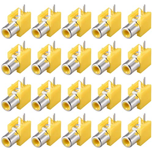 uxcell conector RCA hembra para panel PCB 20 piezas miniatura 1