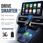 Wireless CarPlay Adapter, 2-in-1 Wired to Wireless CarPlay and Android Auto, Plug and Play, Fast Auto Reconnect, Mini Dongle with USB-A to USB-C Adapter - Image 3