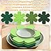 12 PCS Pot and Pan Protectors, 4 Colors(Green tones) & 3 Sizes Thicker Felt Pan Protector Pads, Pot Separators for Stacking, Anti-Slip Dividers to Protect Glass Ceramic Plates Cookware from Scratching