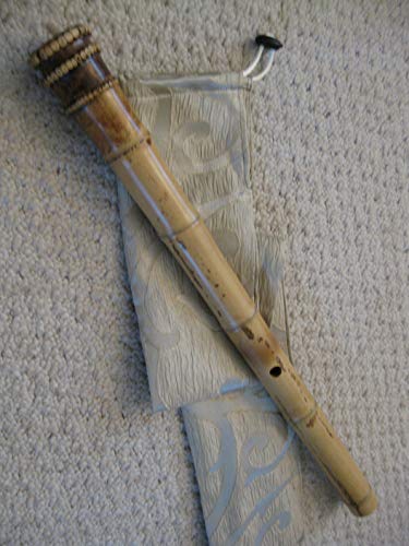 1.8 Shakuhachi With Root End And Natural Edge-Cut Style Shakuhachi Mouthpiece Pentatonic Zen Instrument #TOP6