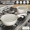 Country Kitchen Cookware Set with Removable Handle, Oven & RV Safe Pots and Pans Set, Cream, Original #5
