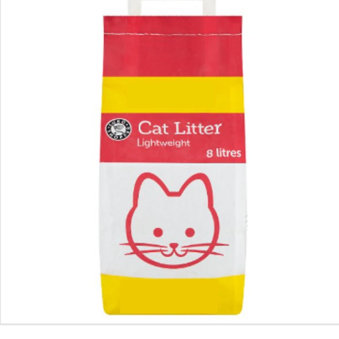 Euro Shopper Cat Litter Lightweight 4L x 4 Pack – Low-Dust Non-Clumping Cat Litter – Fresh & Absorbent Multi-Cat Home Solution – Great Value Bulk Case