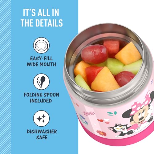 Image of THERMOS FUNTAINER Insulated Food Jar, 10 Ounce, Kid Friendly Food Jar with Foldable Spoon, Preschool Minnie (Pack of 6)