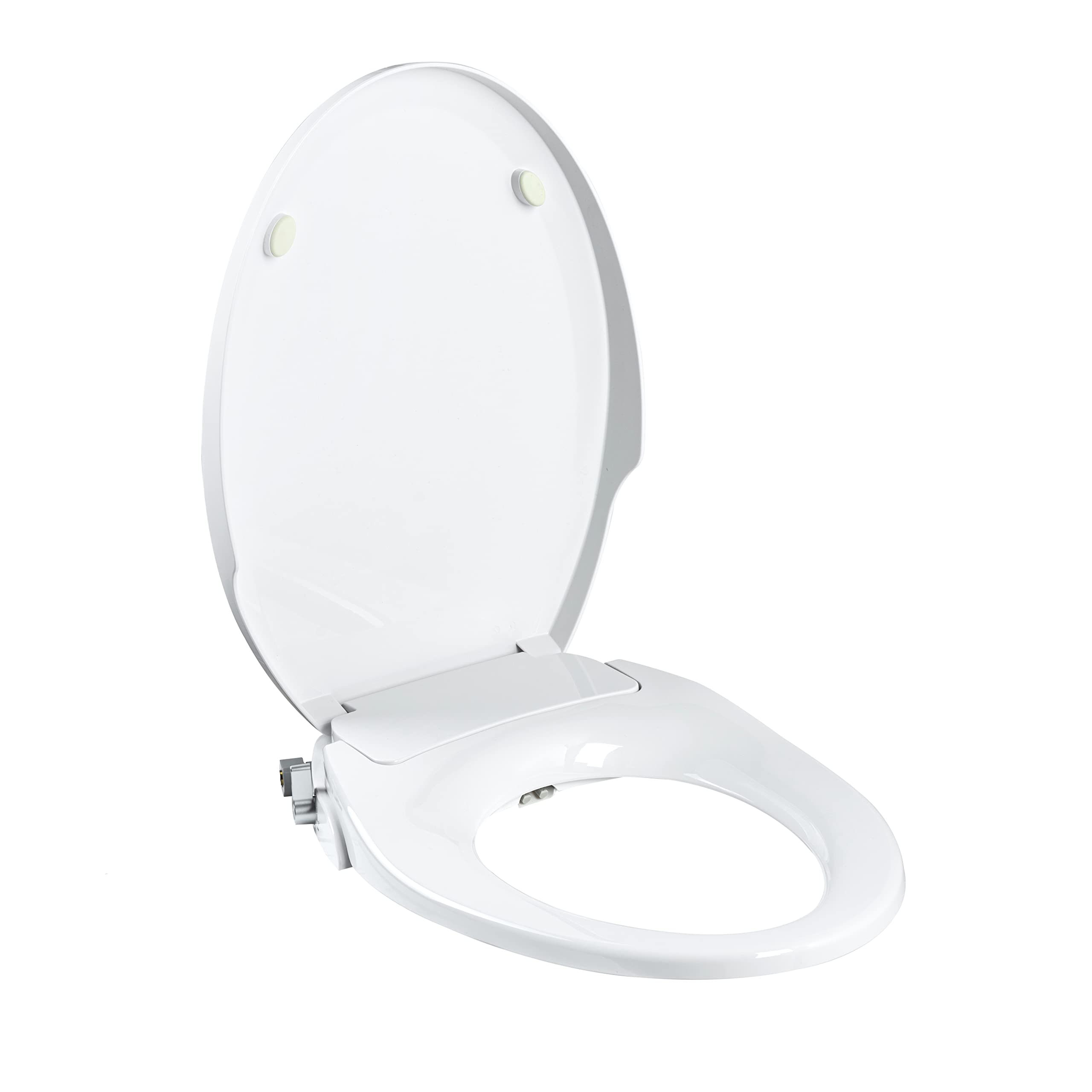 Casta Diva Non-Electric Bidet Seat Self-cleaning Dual Nozzles System Adjustable Spray Bidet Attachment for Elongated Toilets(Elongated, Non-Electric)
