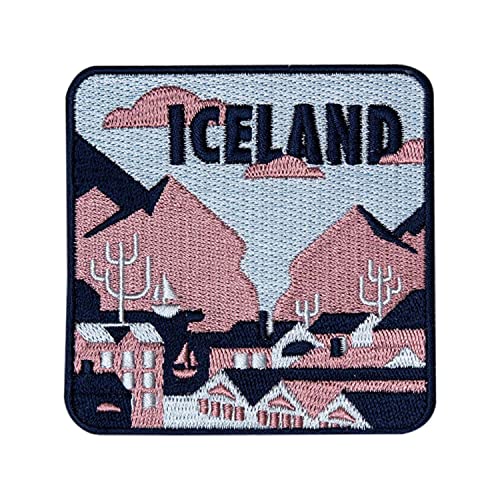 Vagabond Heart Iceland Patch - Reykjavik Souvenir - Iceland Iron On Travel Badge