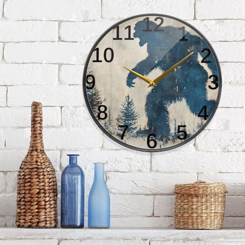 Reloj de Pared Redondo Silhouettes Sasquatch 9.5 pulgadas miniatura 4