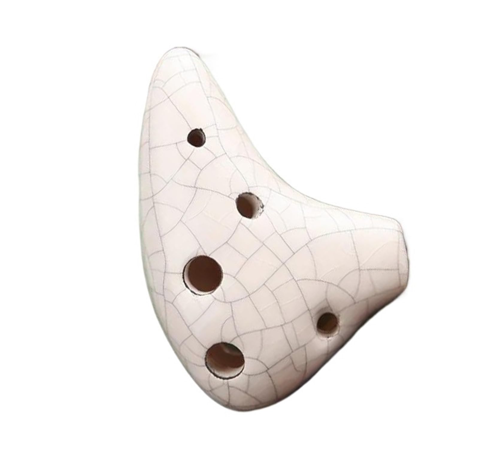 Ocarina per principianti con chiave in Re acuto a 6 fori Strumento Ocarina(White)
