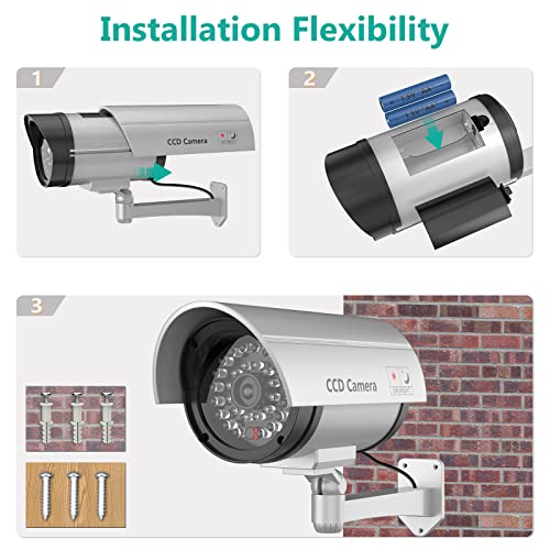 image for WALI Bullet Dummy Fake Surveillance Security CCTV Dome Camera Indoor O