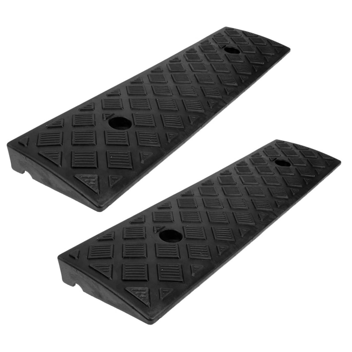 Zerodeko Rampas de Goma Antideslizantes y Portátiles para Bordillos de Coche 2piezas Mejora la Seguridad y Facilita el Acceso para Umbrales en Entradas y Escaleras