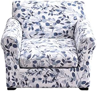CRFATOP 2 Piece Soft Chair Covers for Dogs Stretch Armchair Cover Slipcovers for 1 Seater Chair Slip Cover Washable Sofa Furniture Covers with 1 Individual Cushion Covers,(Small,01)