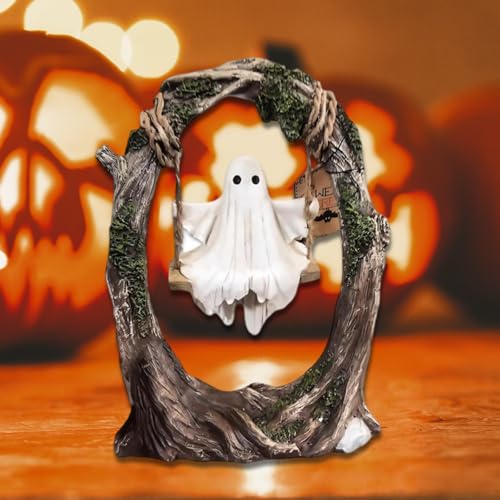 Fantômes sur une balançoire d'arbre cadeau original déco Halloween - 7