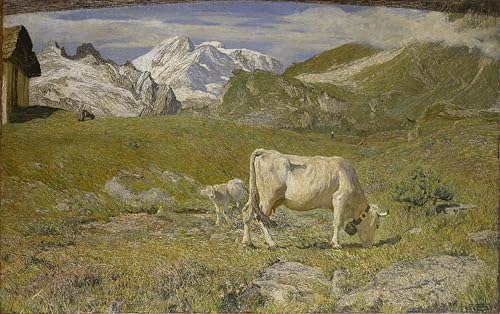 Affiche Pascoli de Segantini 60x90cm pour décoration murale de bureau