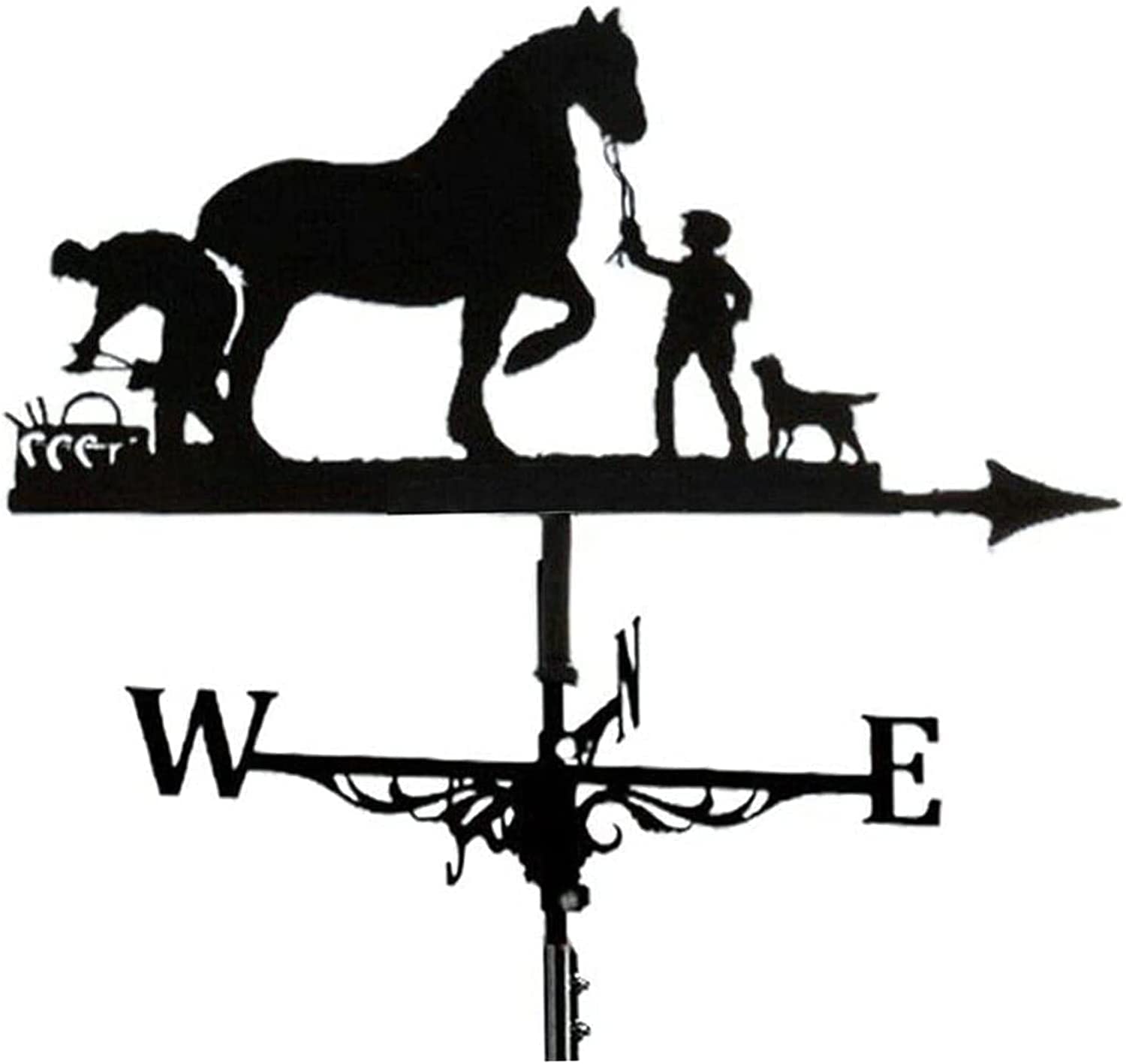 TAXXII wind vane Weathervane,Weathervane Metal Wind Vane Retro Weather Garden Patio Yard Ornament Decoration Weathervane for Farm Gazebo (Wrangler)