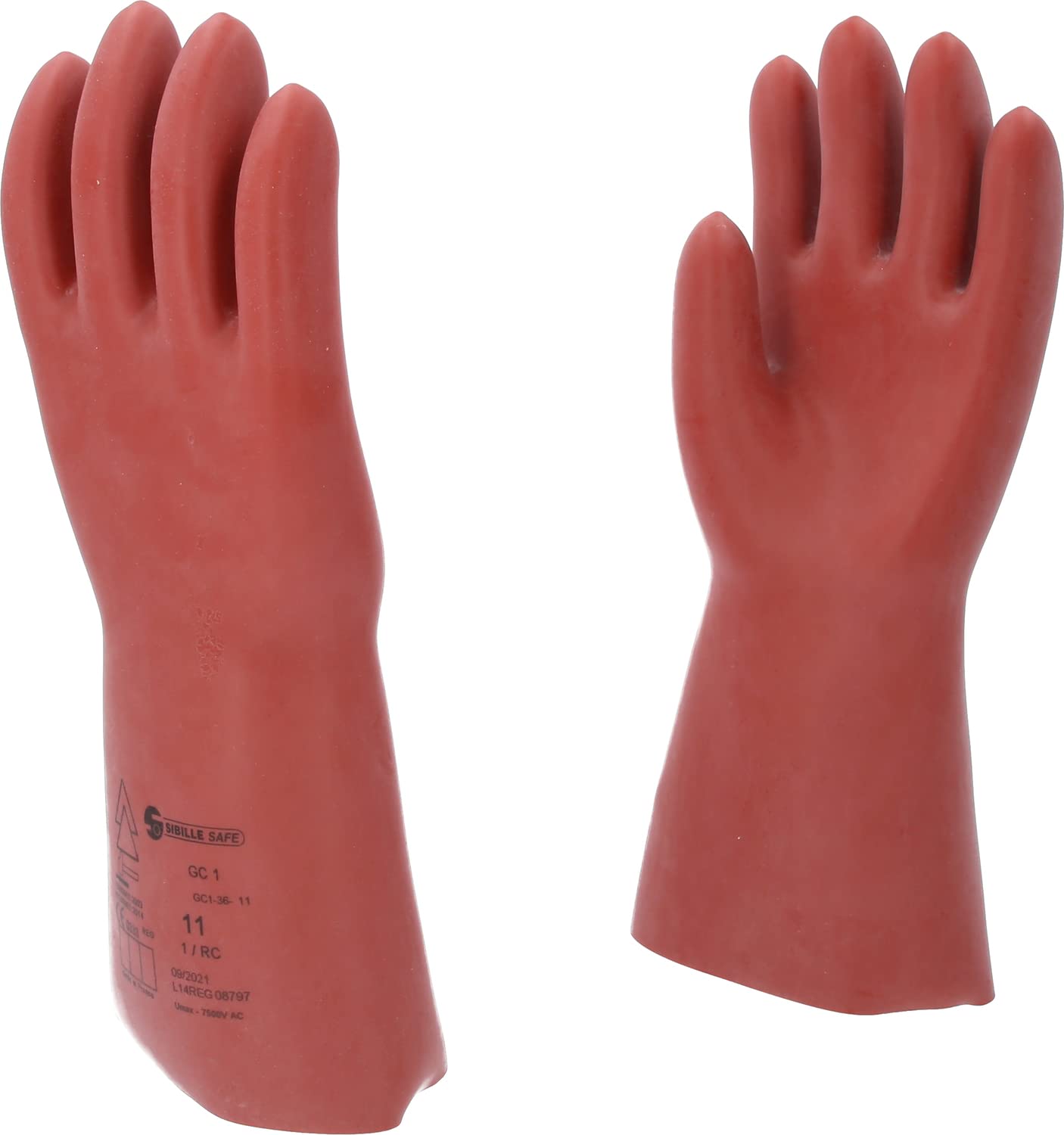 KS Tools 117.0073 Elektriker-Schutzhandschuh mit mechanischem Schutz | Größe 11 | Klasse 1 [7500 V] | rot