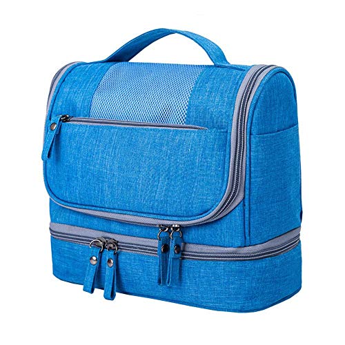 VRIKOO Travel Hanging Toiletry Bag Large Capacity Waterproof Oxford Makeup Organizer Bathroom Shower Shaving Dopp Kit for Men Women