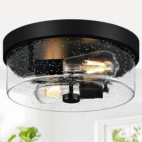 szzgco Black Flush Mount Ceiling Light Fixtures Cover