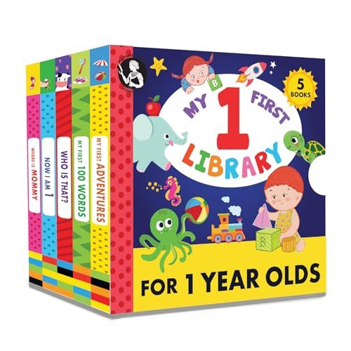 Image of Madame Curie’s My 1 Year Old Library Set of 5 | Baby Toys, for Ages 12-18-24 Months | Best Toddler Board Books | Birthday Gift Ideas for Newborn Girl & Boy, Infant Toys