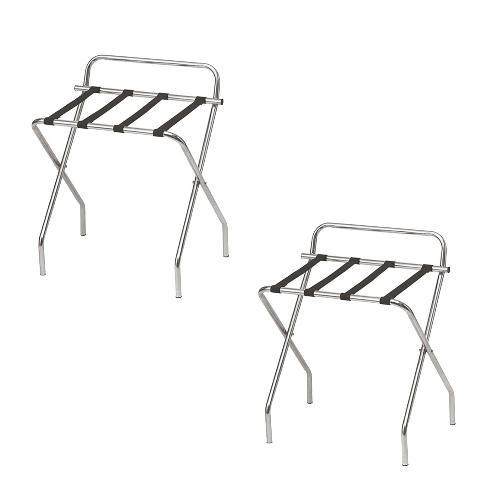 Porte-bagages pliable en métal massif noir pour chambre d'hôtel et support de valise 60x40cm