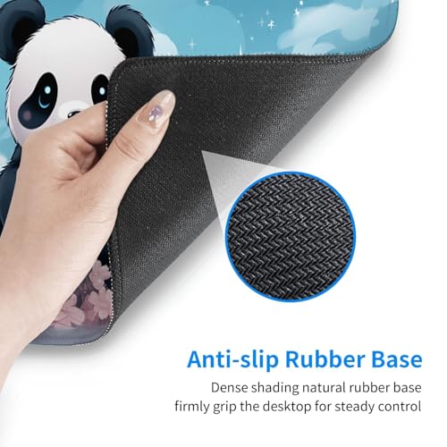 Tapis de souris de jeu géant 40x75 cm motif panda avec base en caoutchouc antidérapante - 5
