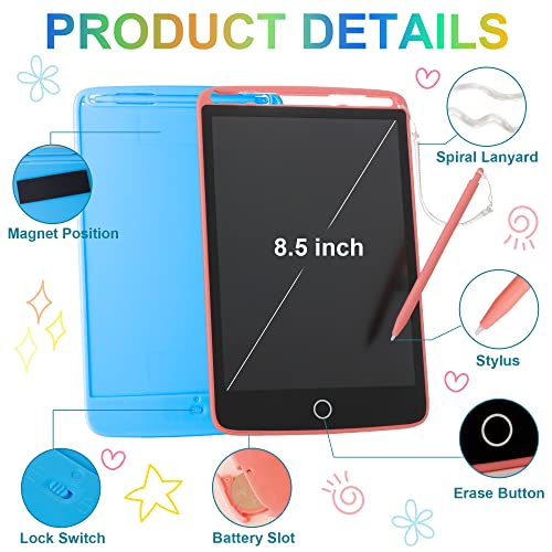 2-Pack-LCD-Writing-Tablet-for-Kids-85inch-Doodle-Writing-Board-Colorful-Drawing-Board-Kids-Travel-Games-Activity-Learning-Educational-Toy-Gift-for-3-4-5-6-7-8-Year-Old-Girls-Boys-Toddlers