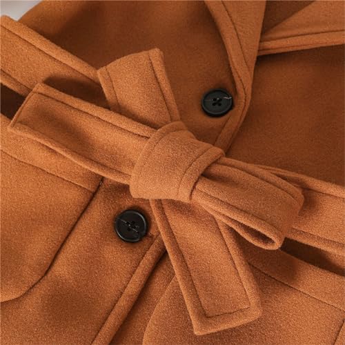 Betadog Toddler Winter Coat Girls Dress Coat Kids Ruffle Button Down Cute Bow Long Winter Jackets Toddler Jacket4