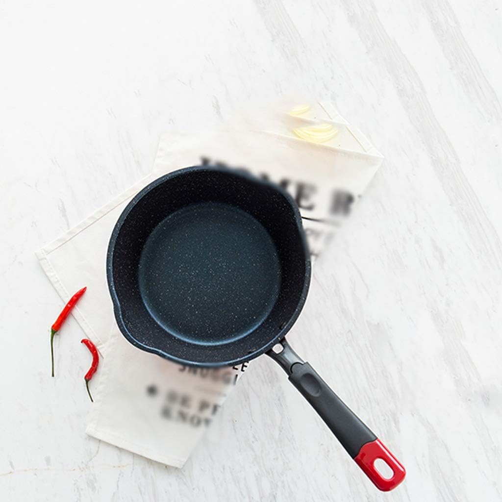 Red Milk Pan，Available Home Pot Soup Steak Cooking Pan Frying Outdoor Cookware Size,24cm