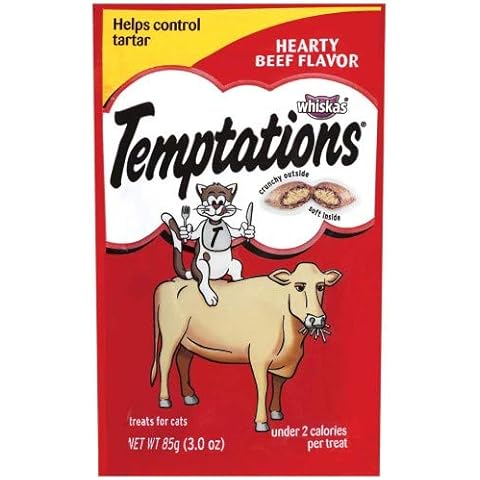 Whiskas Temptations Classic Treats for Cats Hearty Beef Flavor (Pack of 4) Cover
