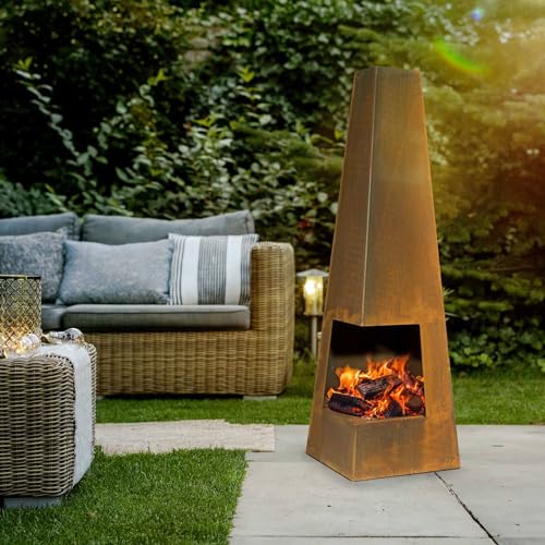 Dellonda Wood Burner Chiminea Corten Steel DG106 - Image 5