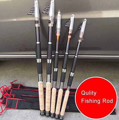 Carbon telescopiche Canne da Pesca Spinning 2.1M 2.7m Canna da Pesca di filatura Rod Sea Fishing Tackle Feeder Canna da Pesca (Size : 2.7 m)