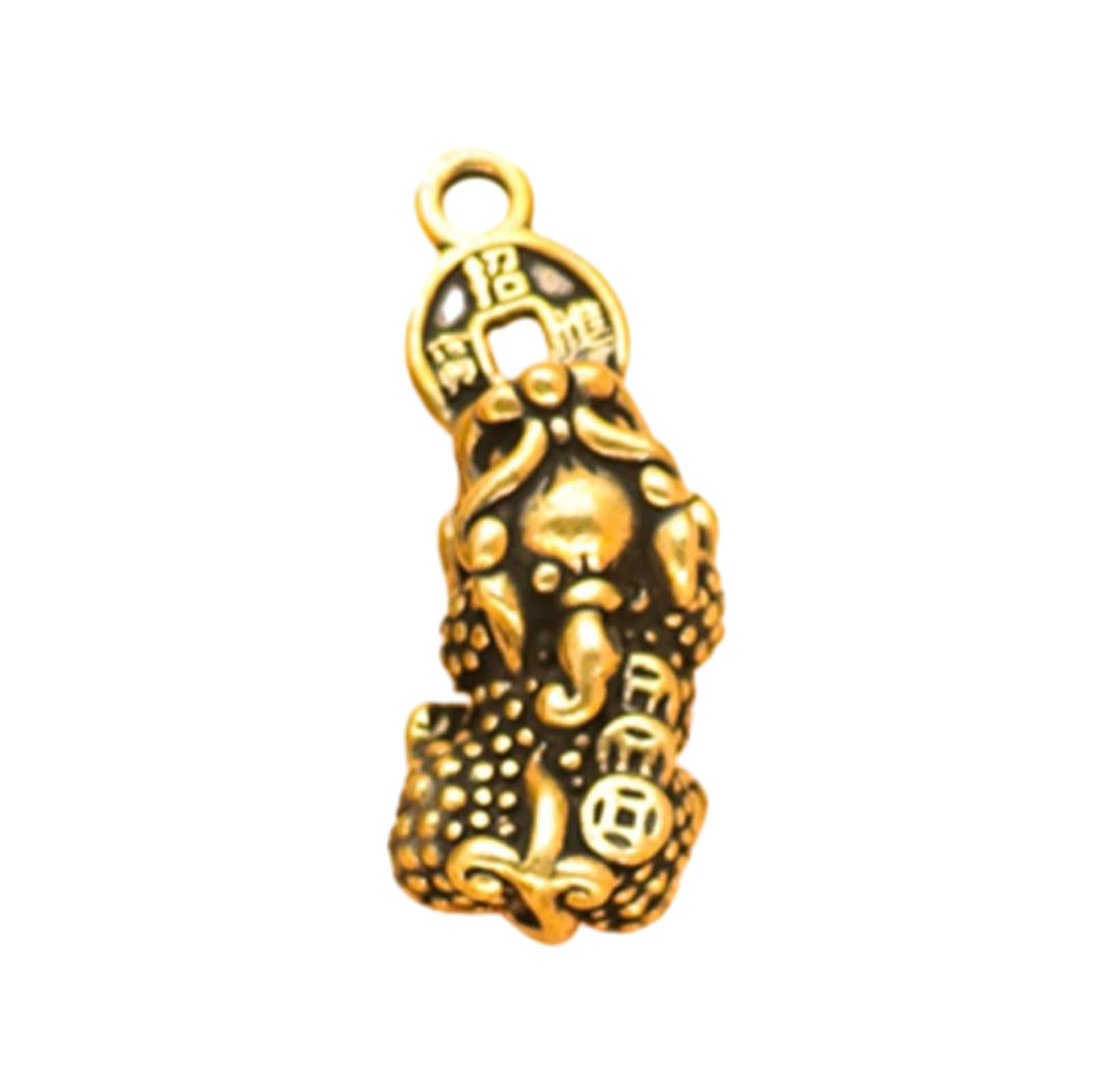 ESTINTENG Brass The Year Of The Loong Key Chain Pendant Pure Copper Pixiu Pendant Pendant