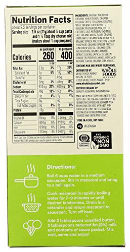 Image of 365 by Whole Foods Market, Macaroni And Cheese Shapes Organic, 6 Ounce (Pack of 4)