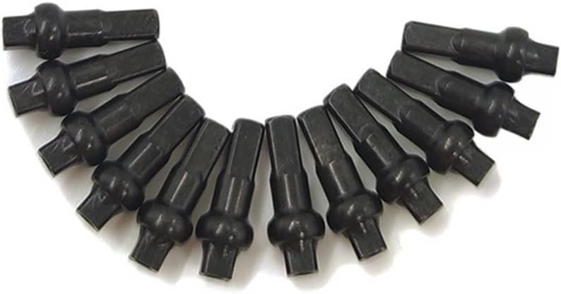 Double Square Head Road Bike Brass Nipples 14G Black High Strength 14.4mm 16mm 18mm for Bicycle Spoke Parts (Color : Black, Size : 14.4mm100pcs)