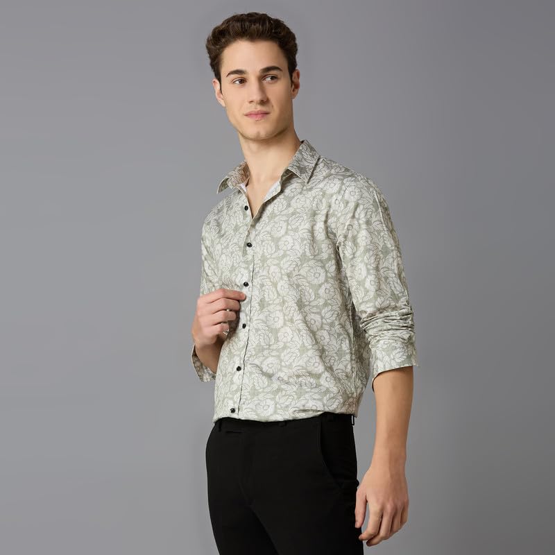 Image of MARK & ALBERT Men's Slim Fit Cotton Formal Shirt