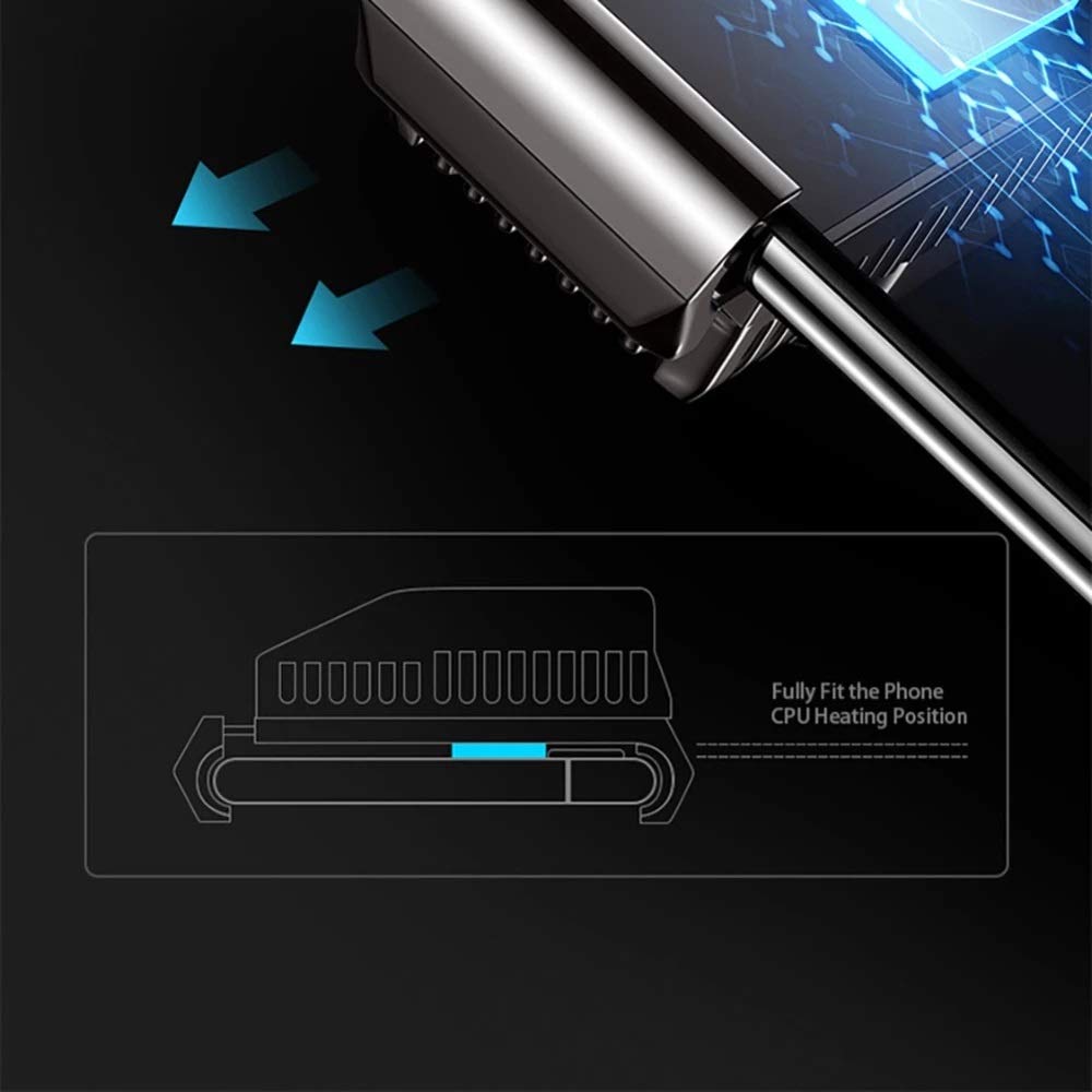 Portable Mobile Phone Cooler Game Cooling Gaming Heat Sink Audio Aux Radiator(Silver)