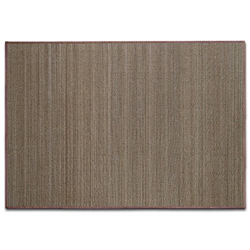 FLODI. Bamboo Floor Mat, Panda (Brown, 120 x 180 cm) Non-Slip Natural Wooden Bamboo Mat Rug for Bathroom, Kitchen and Hallway, Easy Clean With Cotton Border