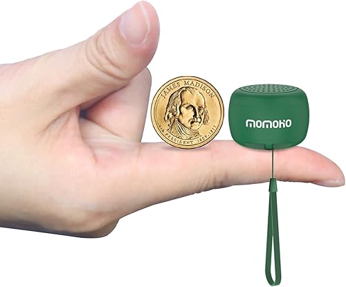 MOMOHO Mini altavoz Bluetooth inalámbrico con obturador remoto, altavoz Bluetooth multifuncional TWS emparejamiento, micrófono integrado, altavoz