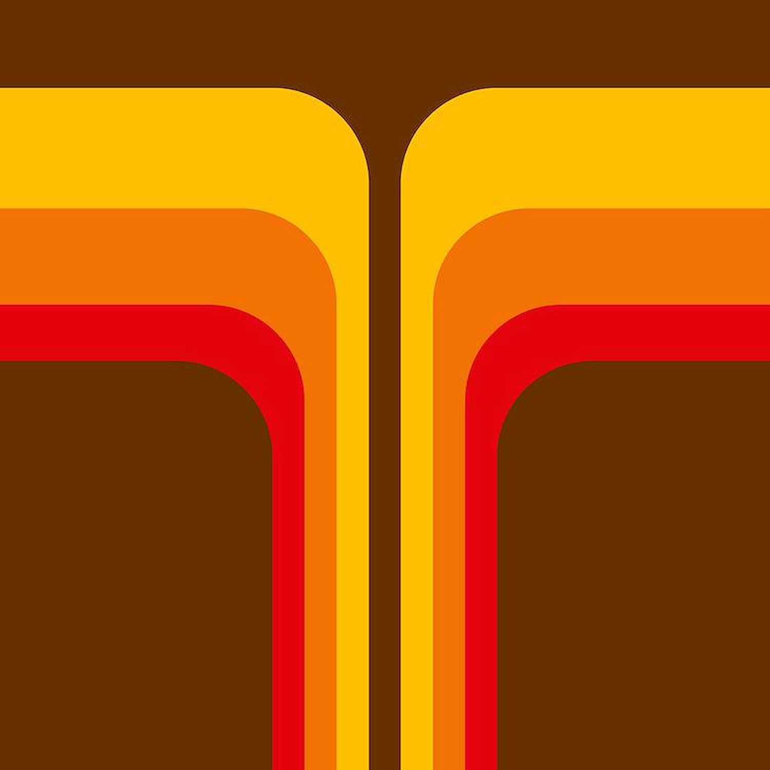 CafePress Retro Geometric Brown Decorative Fabric Shower Curtain