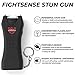 FIGHTSENSE Super Heavy Duty Keychain Stun Gun with Flashlight for Men and Women self Defense Device, Rechargeable Stun Gun, Nylon Holsters (Black USB)