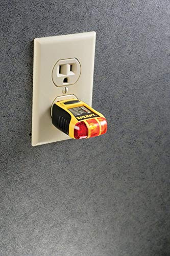 Sperry Instruments GFI6302 GFCI Outlet/Receptacle Tester, Standard 120V AC Outlets, 7 Visual Indication/Wiring Legend, Home & Professional Use, Yellow & Black - New Edition