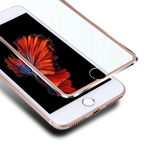 VIUME Compatible for iPhone 6 Plus Screen Protector, 3D Touch Full Coverage Tempered Glass Screen Protector Metal Edge to Edge Compatible for Apple iPhone 6s Plus Film 5.5