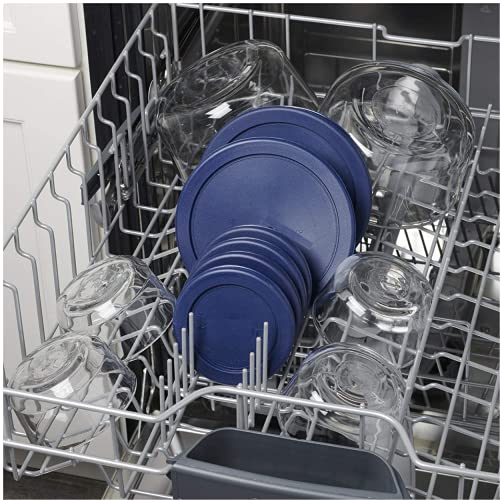 Lids For Pyrex And Anchor Round Glass Containers Works For 6/7 Cups(6-Cups, Blue-4 Pack) #TOP5