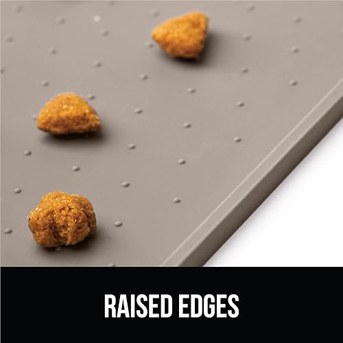 Miniatura 9 de Gorilla Grip - Tapete de silicona original para mascotas, sin BPA, fácil de limpiar, apto para lavavajillas, impermeable, bordes elevados, bandeja