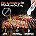 Digital Instant Read Meat Thermometer Digital for Grilling and Cooking - ANDAXIN Waterproof Ultra-Fast Thermometer with Backlight&Calibration&Foldable Probe for Kitchen,Deep Fry,BBQ,Grill-Black/White