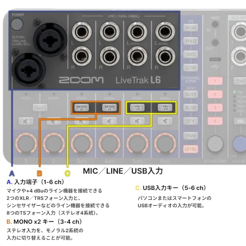 ZOOM L6 10ch デジタルミキサー