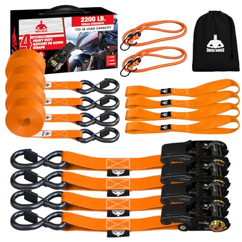 Sangles d'arrimage à cliquet indispensables pour transporter votre moto sur remorque