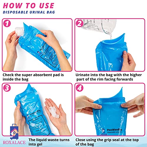 Roxalace 717340183545 ® Resealable Disposable Urinal Bags thumb #3