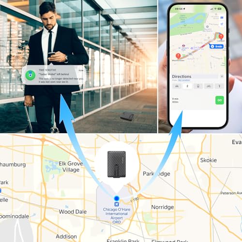 Fashion Slim Wallets for Men with Money Clip Mens Wallet Front Pocket Bifold (Carbon&Orange)3